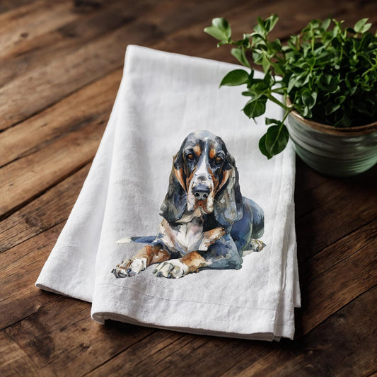 dog Tea Towel in linen, Dog lovers Hand Towels Tea, Farmhouse Dish Towel,  Kitchen Décor Tea Towel