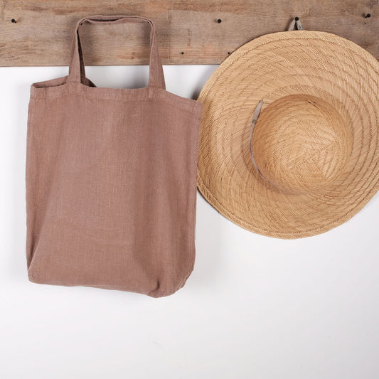 Linen tote bag - shopping bag - custom color- shoulder bag - Organic