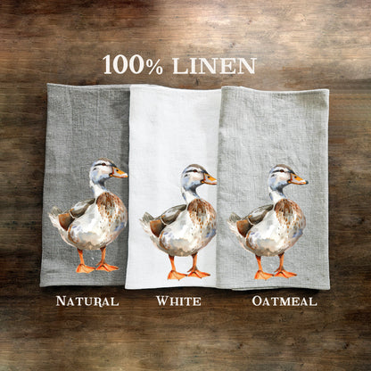 Goose kitchen Towel in linen, hand Towels Tea in linen,  pets Dish Towel  Kitchen Décor Tea Towel in linen