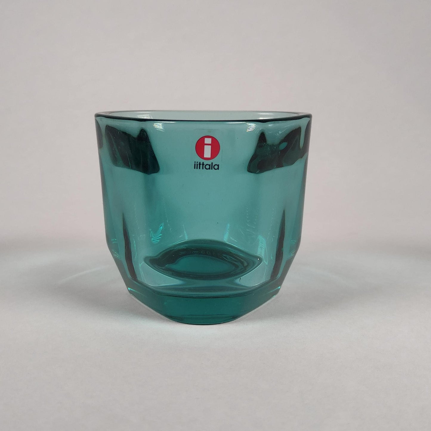 Iittala TRIS  - Tealight candleholder- candle holder -  Finnish glass design Vintage  - blue brown grey  - candleholder