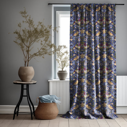 William Morris Curtain Panel CUSTOM, Floral green leaves Print Pattern Curtain Panels, Art Nouveau Victorian Botanical Custom Curtain Willow