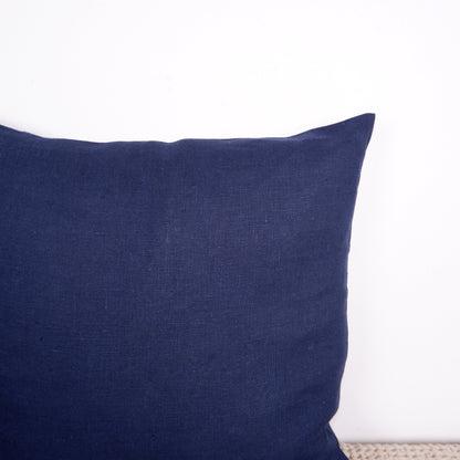 SALE LINEN Cushion cover in green, decorative linen pillow cover blue navy