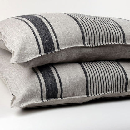 Striped linen pillowcase Standard, queen, king, body, euro sham and custom size pillow cover. French linen Vintage Cottage