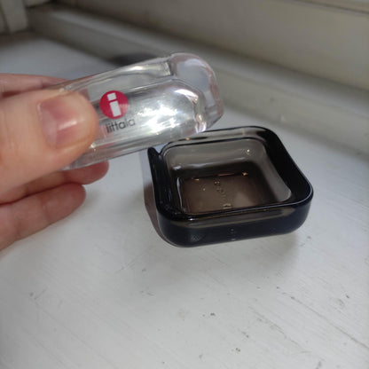 Iittala: VITRIINI Series -  Small Jewelry Box - clear brown glass jewelry box Finnish design Vintage