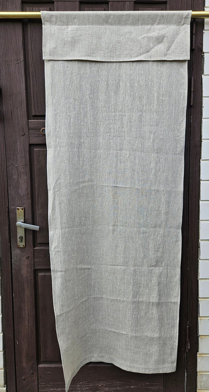 grey French Door Curtain 1 Panel, door curtains in linen , window linen curtains panel