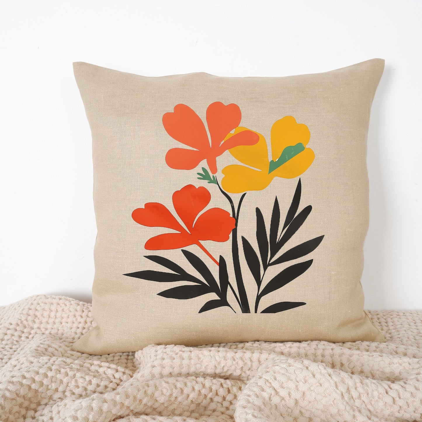 SALE LINEN Cushion cover Modern Contemporary art, decorative linen pillow cover , Boho Summer decor Cushion Housewarming Gift