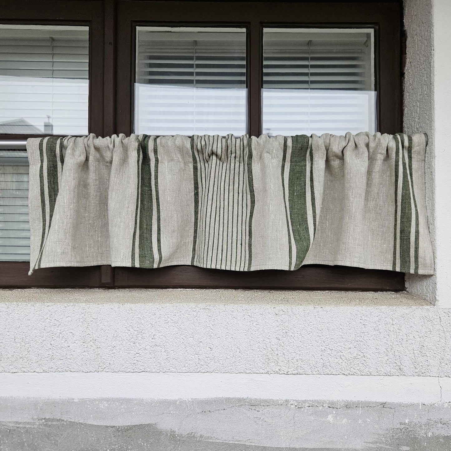Heavy Linen Curtains natural - 100% linen Extra Long Curtains - Linen Curtains with rod pocket - neutral PREWASHED window panel curtains