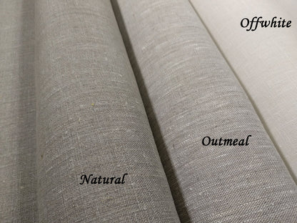 100% Linen tablecloth with RUFFLES PREWASHED white natural French table cloth rustic rectangle square oval country style