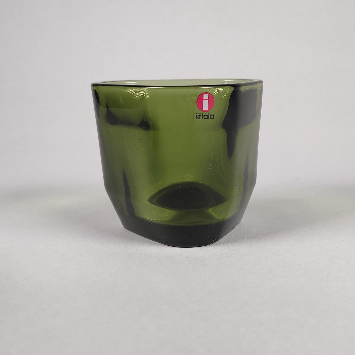 Iittala TRIS  - Tealight candleholder- candle holder -  Finnish glass design Vintage  - blue brown grey  - candleholder