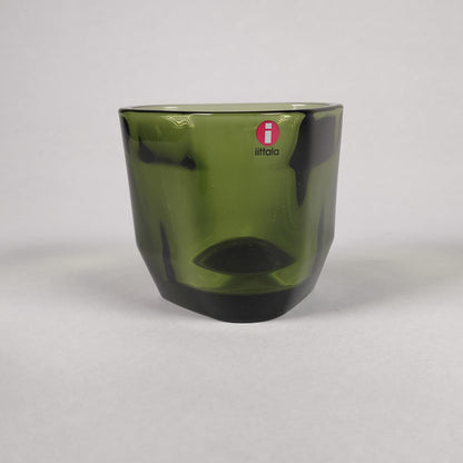 Iittala TRIS  - Tealight candleholder- candle holder -  Finnish glass design Vintage  - blue brown grey  - candleholder