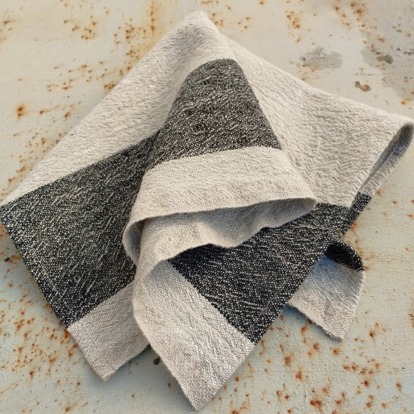 Linen napkins Ticking Set of 2 4 6 8  -  100% linen Dinner Napkins Custom Size Everyday Party Wedding Hostess Gift Housewarming