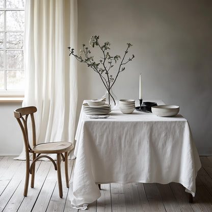 Heavy linen tablecloth for dinning table, French style washed linen table cloth Retangle Square or Round  in red natural or other colors