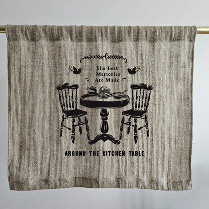 Natural grain sack Cafe Curtains, burlap Farmhous window panel, Living room Cafe Kitchen window curtain custom size