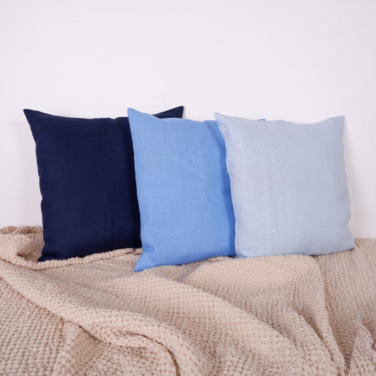 SALE LINEN Cushion cover in green, decorative linen pillow cover blue navy