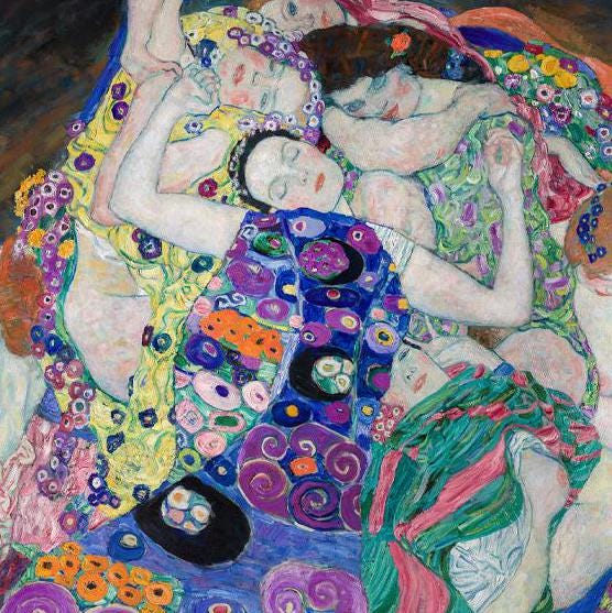 Klimt Kiss-tapet vägggobeläng - Väggdekoration KONSTdekor Semestergobeläng på 100 % linne