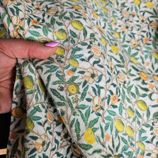 Linen foral tablecloth william Morris Pomegranate, arts and crafts movement tablecloth Victorian style