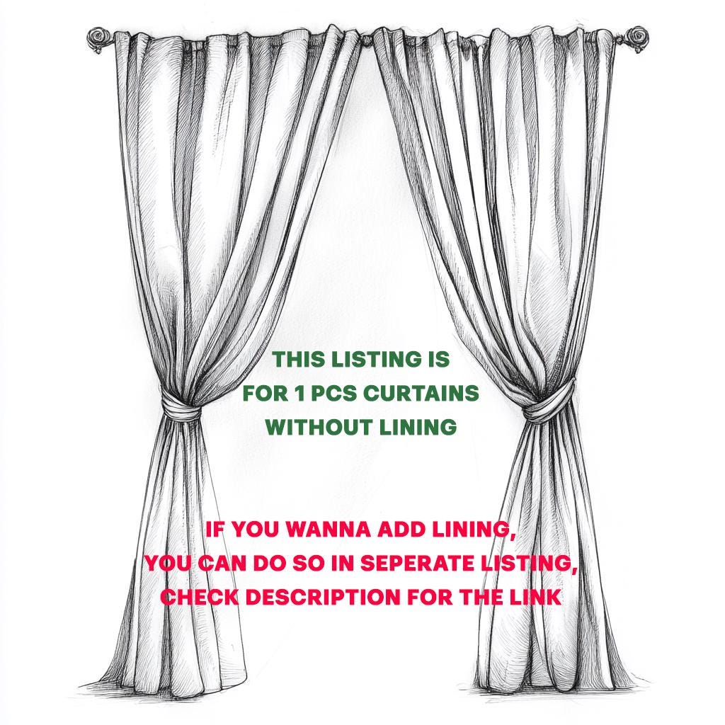 Heavy Linen Curtains natural - 100% linen Extra Long Curtains - Linen Curtains with rod pocket - neutral PREWASHED window panel curtains