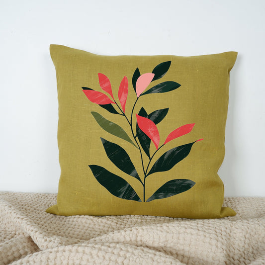 SALE LINEN Cushion cover Modern Contemporary art, decorative linen pillow cover , Boho Summer decor Cushion Housewarming Gift