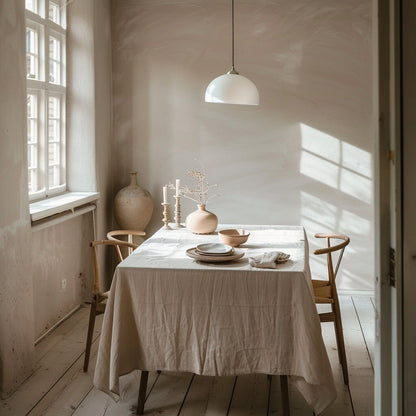 100% Linen tablecloth PREWASHED white,  Frenchlinen table cloth rustic rectangle square oval pale pink country style in custom size