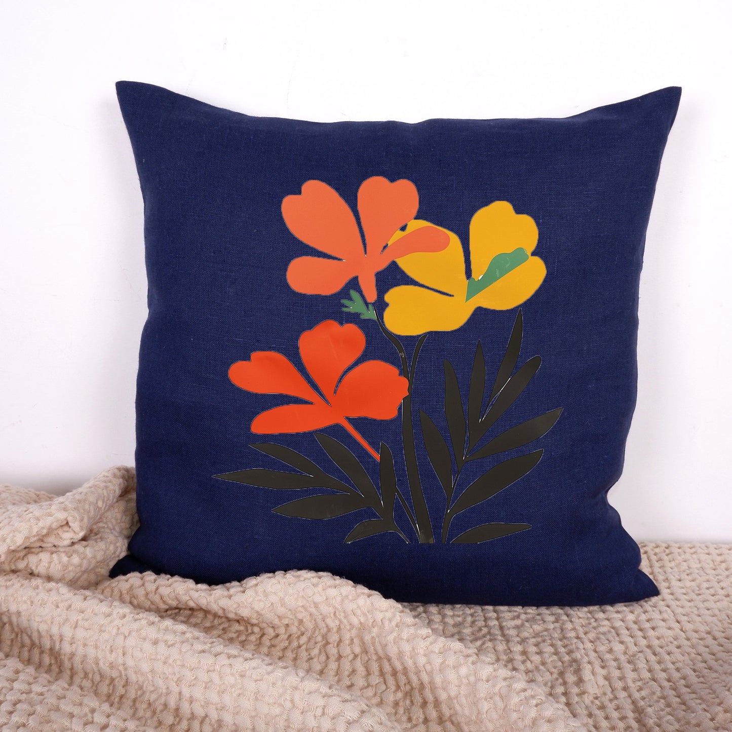 SALE LINEN Cushion cover Modern Contemporary art, decorative linen pillow cover , Boho Summer decor Cushion Housewarming Gift