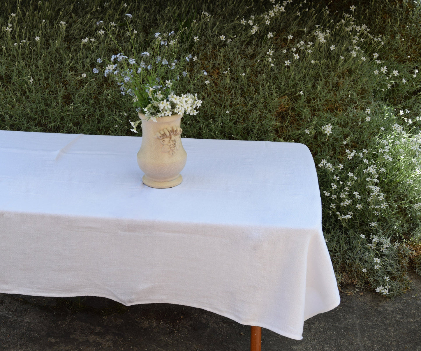 100% Linen tablecloth PREWASHED Plain color Natural French table cloth rustic rectangle square oval mustard yellow country style flax custom