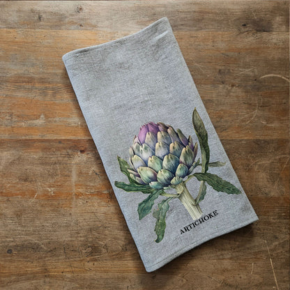 Radishes kitchen Tea Towel in linen, Botanical hand Towels Tea in linen,  vegetable Dish Towel  Kitchen Décor Tea Towel in linen
