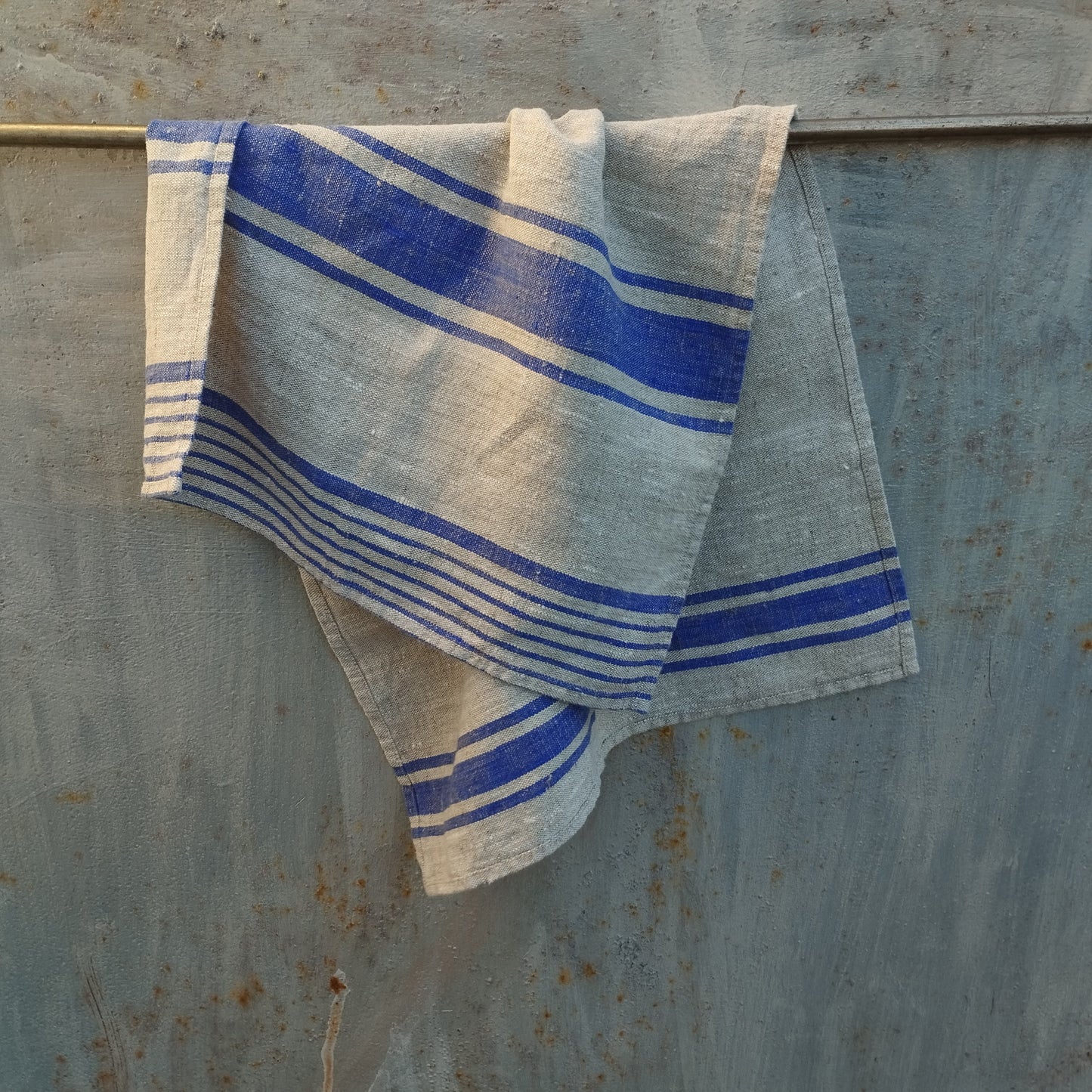 French striped linen towels, Farmhouse linen kitchen towels, Sauna Spa linen towels, Thick linen ttea towels, Natural linen hand towels