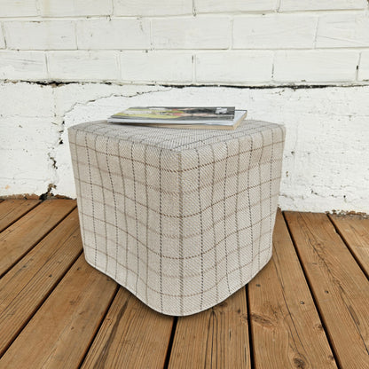 Linen Ottoman slipcover in custom size, natural cover Custom ikea linen cover cube slip cover for bench pouf sofa cover customsize