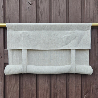grey French Door Curtain 1 Panel, door curtains in linen , window linen curtains panel