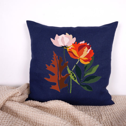 SALE LINEN Cushion cover Modern Contemporary art, decorative linen pillow cover , Boho Summer decor Cushion Housewarming Gift