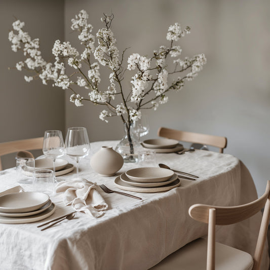 100% Linen tablecloth PREWASHED Plain color Natural French table cloth rustic rectangle square oval natural country style flax custom
