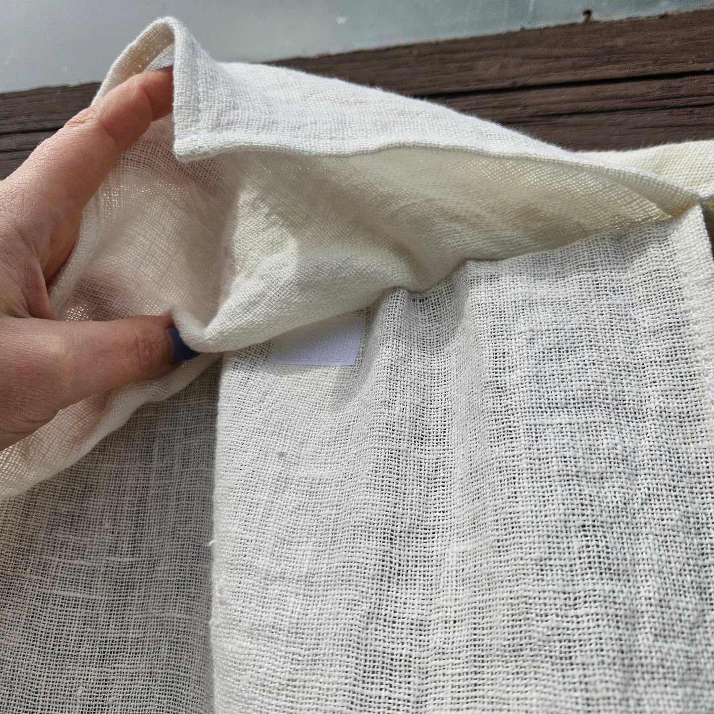 white French Door Curtain 1 Panel, white curtain panels for door window in linen