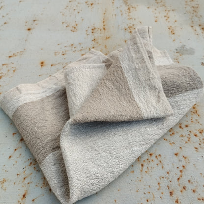 Linen napkins Ticking Set of 2 4 6 8  -  100% linen Dinner Napkins Custom Size Everyday Party Wedding Hostess Gift Housewarming