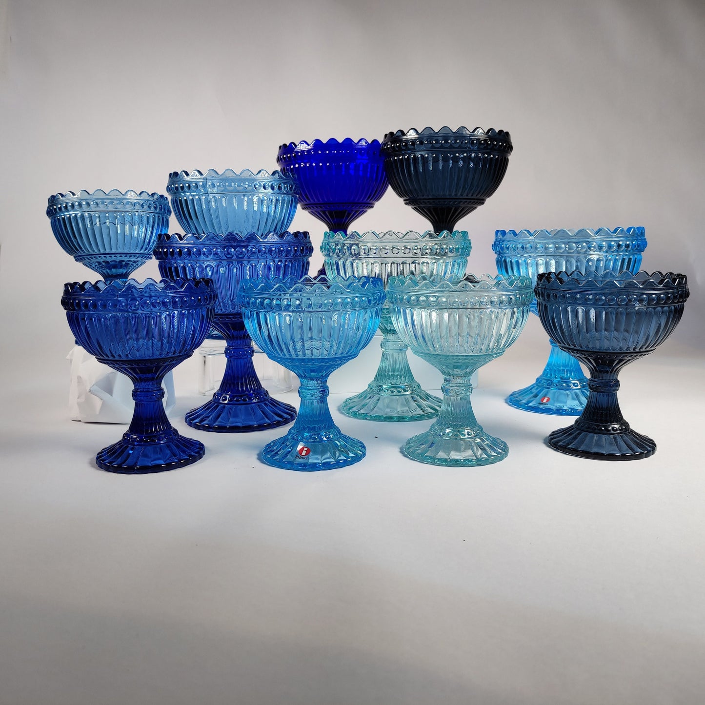 Marimekko bowl, Mariskooli, littala - ligh blue, ultramarine, rain blue, water green, turquoise blue