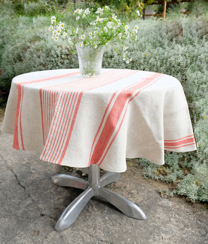 100% Linen Tablecloth Handmade Round Oval Rectangle Table cloth Natural Linen large Custom table decor Wedding decor Catering