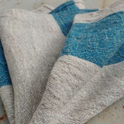 Linen napkins Ticking Set of 2 4 6 8  -  100% linen Dinner Napkins Custom Size Everyday Party Wedding Hostess Gift Housewarming