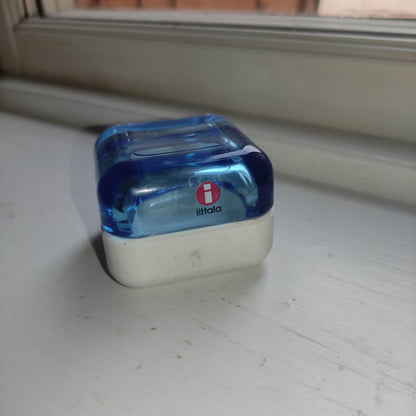 Iittala: VITRIINI Series -  Small Large  Jewelry Box - blue glass with plastic bottom
