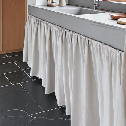 Linen Valance natural Farmhouse Pure linen window treatment - Living room Cafe Kitchen window panel -  farmhouse sink curtains in navy blue