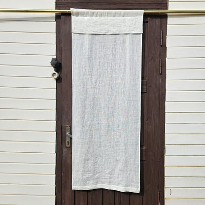 white French Door Curtain 1 Panel, white curtain panels for door window in linen
