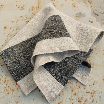Linen napkins Ticking Set of 2 4 6 8  -  100% linen Dinner Napkins- Custom Size- Everyday, Party, Wedding, Hostess Gift