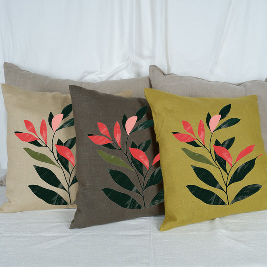 SALE LINEN Cushion cover Modern Contemporary art, decorative linen pillow cover , Boho Summer decor Cushion Housewarming Gift