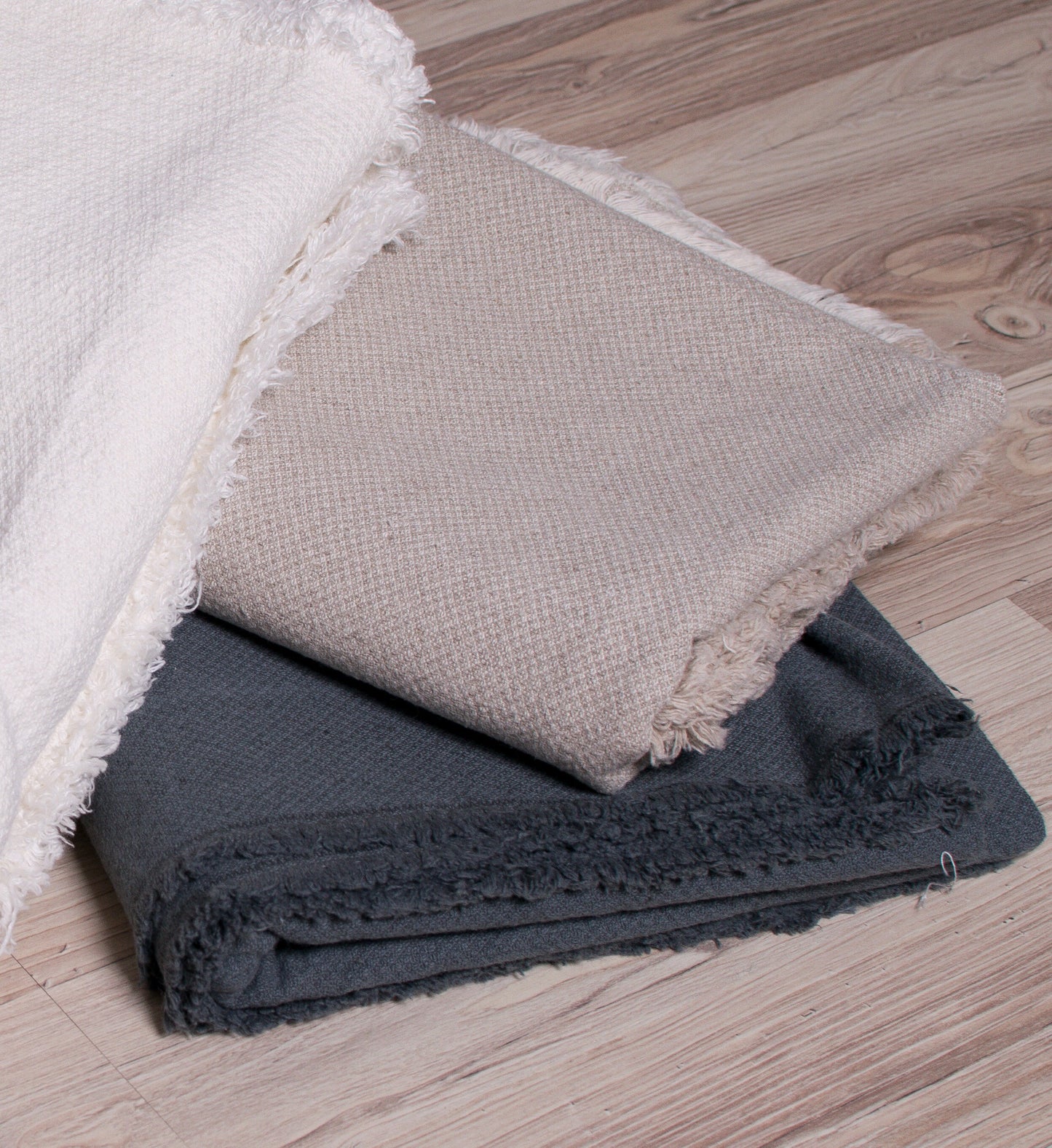 Stonewashed White grey Natural Blancket Bedspread Bed Cover  Throw Alwayslovelinen 100% Linen Lovelinen