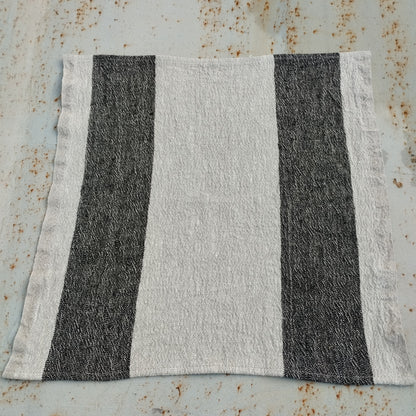 Linen napkins Ticking Set of 2 4 6 8  -  100% linen Dinner Napkins Custom Size Everyday Party Wedding Hostess Gift Housewarming