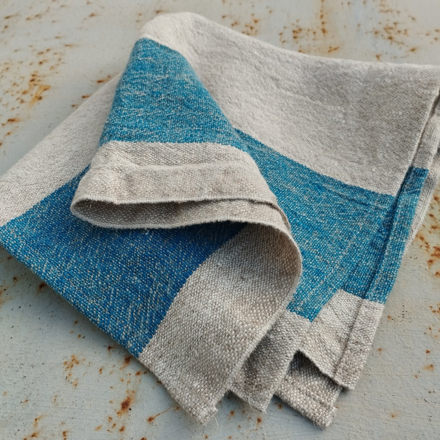 Linen napkins Ticking Set of 2 4 6 8  -  100% linen Dinner Napkins Custom Size Everyday Party Wedding Hostess Gift Housewarming