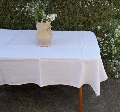 100% Linen tablecloth PREWASHED Plain color Natural French table cloth rustic rectangle square oval mustard yellow country style flax custom