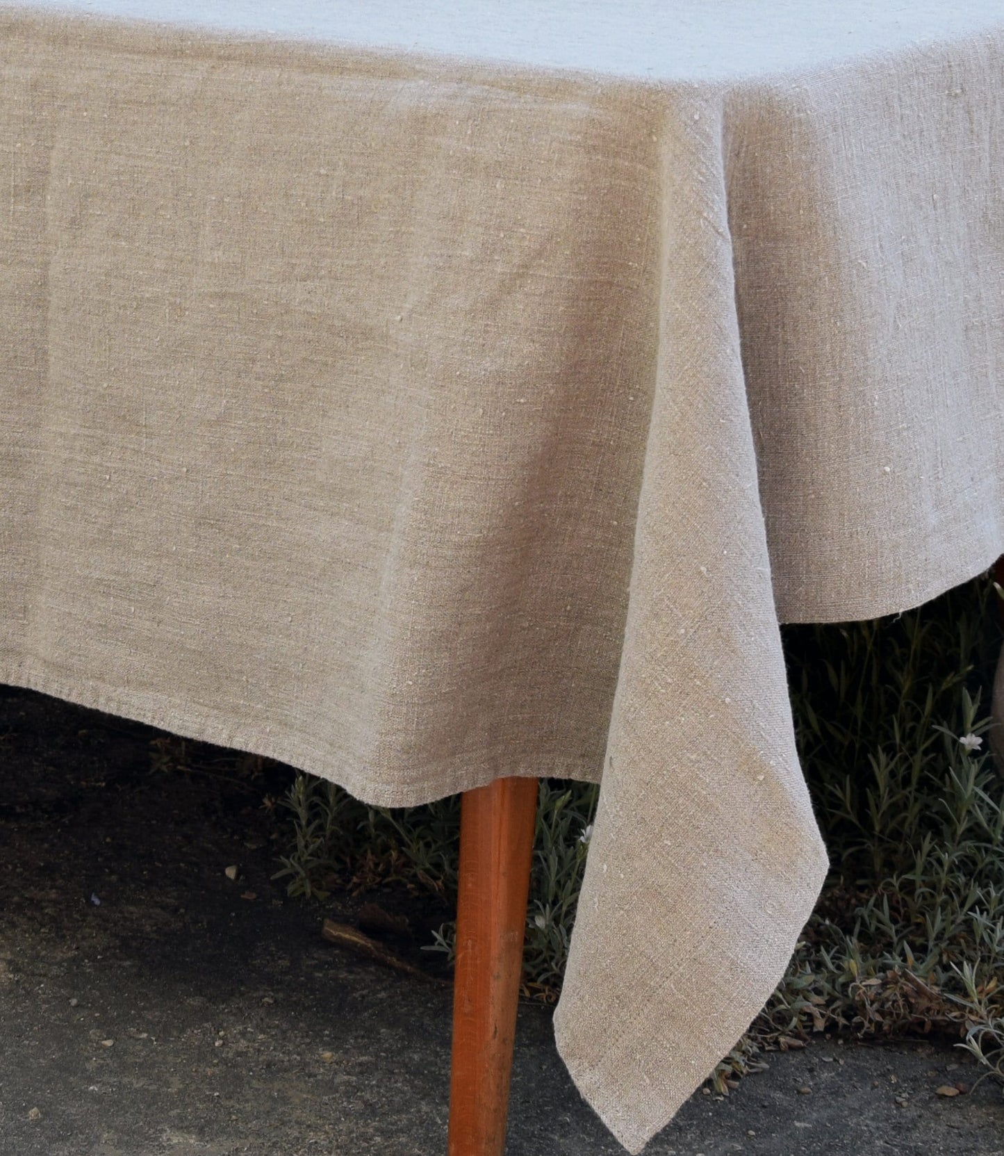 Heavy linen tablecloth for dinning table, French style washed linen table cloth Retangle Square or Round  in red natural or other colors