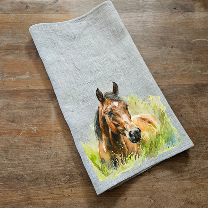 Sheep Tea Towel in linen, hand Towels Tea in linen,  pets Dish Towel  Kitchen Décor Tea Towel in linen