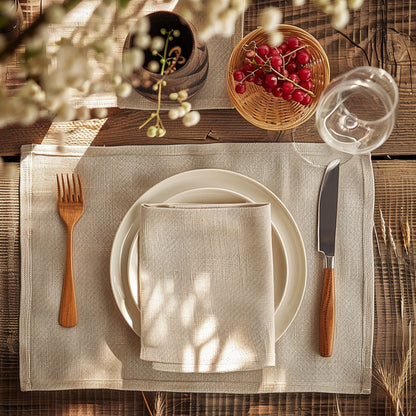 Linen placemats in blue, Washable linen placemats, Natural linen placemats for Holiday table decor, Handmade placemats, Placemats set