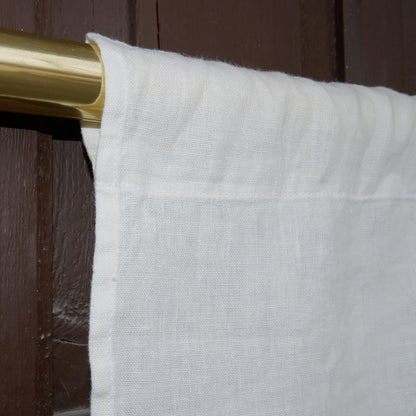 Custom size  Valance WHITE with laces, Farmhouse Pure linen window treatment, Living room Cafe Kitchen window panel, farmhouse curtains