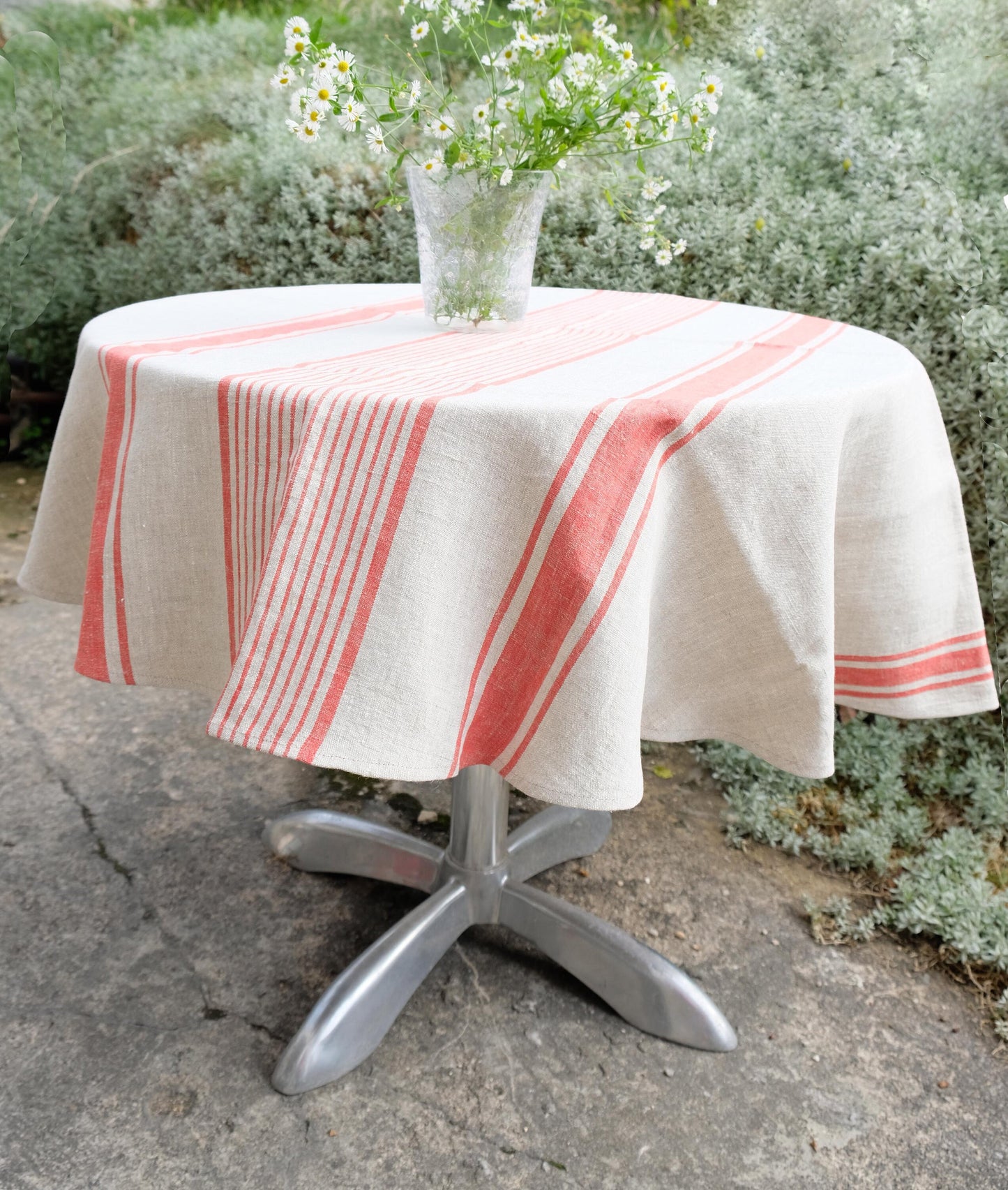 100% Linen Tablecloth Handmade Round Oval Rectangle Table cloth Natural Linen large Custom table decor Wedding decor Catering